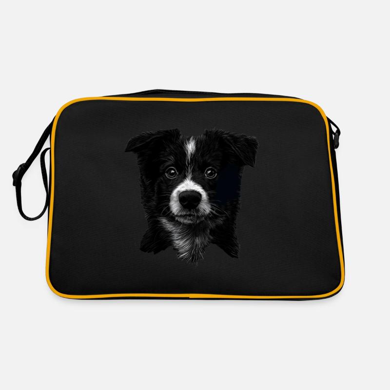 Border Collie Retro Tasche