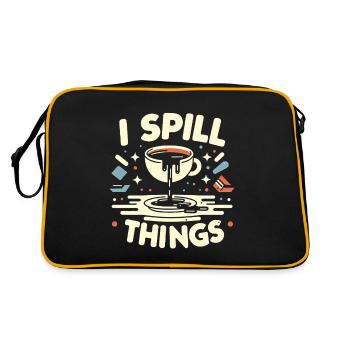 I Spill Things 11 - Retro Tasche - Schwarz/Gold - Hinten