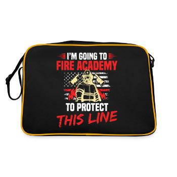 Je vais virer l’académie des pompiers pour franchir cette ligne - Sac Retro - noir/or - Dos