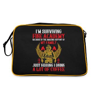 I survive the Fire Academy because of the - Retro Bag - black/gold - Back