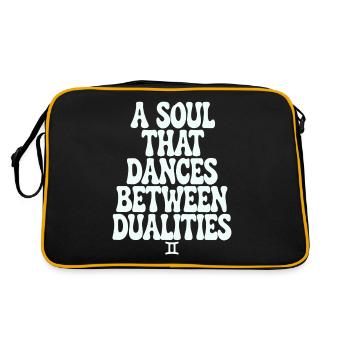 Gémeaux : l’âme danse, entre les dualités - Sac Retro - noir/or - Dos