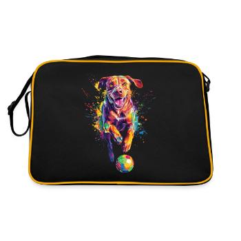 Rhodesian Ridgeback - Retro Tasche - Schwarz/Gold - Hinten