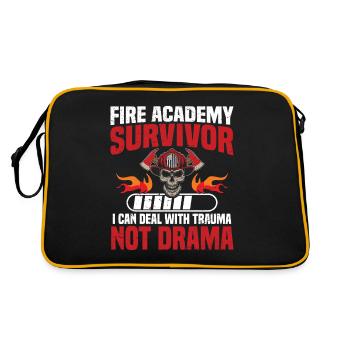 Überlebende Der Feuerakademie Ich Kann Mit Trauma - Retro Tasche - Schwarz/Gold - Hinten
