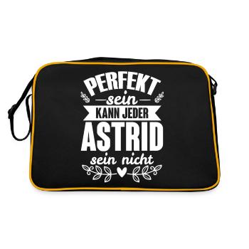 Astrid - Perfekt Sein Kann Jeder Astrid Nicht - Retro Tasche - Schwarz/Gold - Hinten