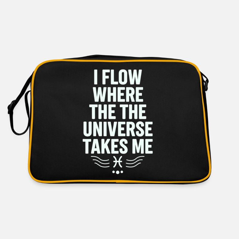 I flow where the universe takes me fish Retro Bag