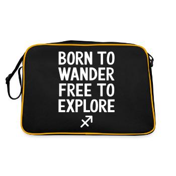 Signe du zodiaque Sagittaire : Né pour errer - Sac Retro - noir/or - Dos