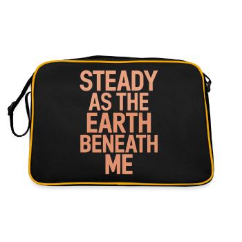 Taurus Charakter Sternzeichen Stabil Wie Die Erde - Retro Tasche - Schwarz/Gold - Hinten