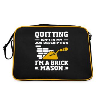 Quitter le métier de maçon n’est pas dans mon - Sac Retro - noir/or - Dos