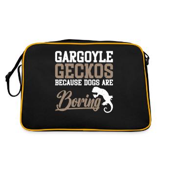 Gargoyle geckos, because dogs are boring - Retro Bag - black/gold - Back