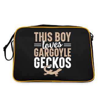 This Boy Loves Gargoyle Geckos - Retro Bag - black/gold - Back