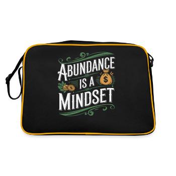 Abundance is a state of mind Quote - Retro Bag - black/gold - Back