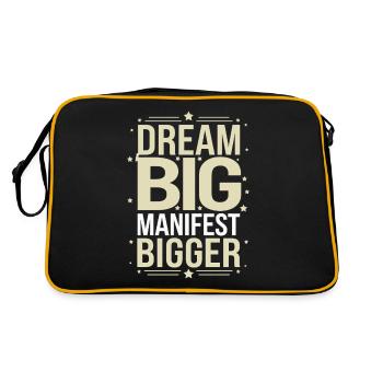 Dream Big Manifest Plus grande citation - Sac Retro - noir/or - Dos