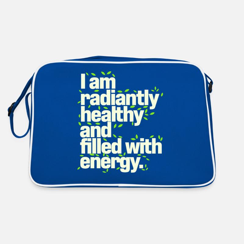 Ich Bin Strahlend Gesund Und Voller Energie Retro Tasche