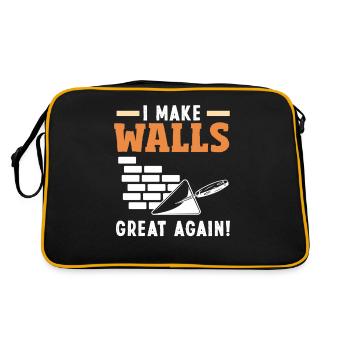 Maurer I Make Walls Great Again - Retro Bag - black/gold - Back