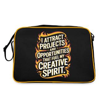 I attract projects and opportunities for my - Retro Bag - black/gold - Back