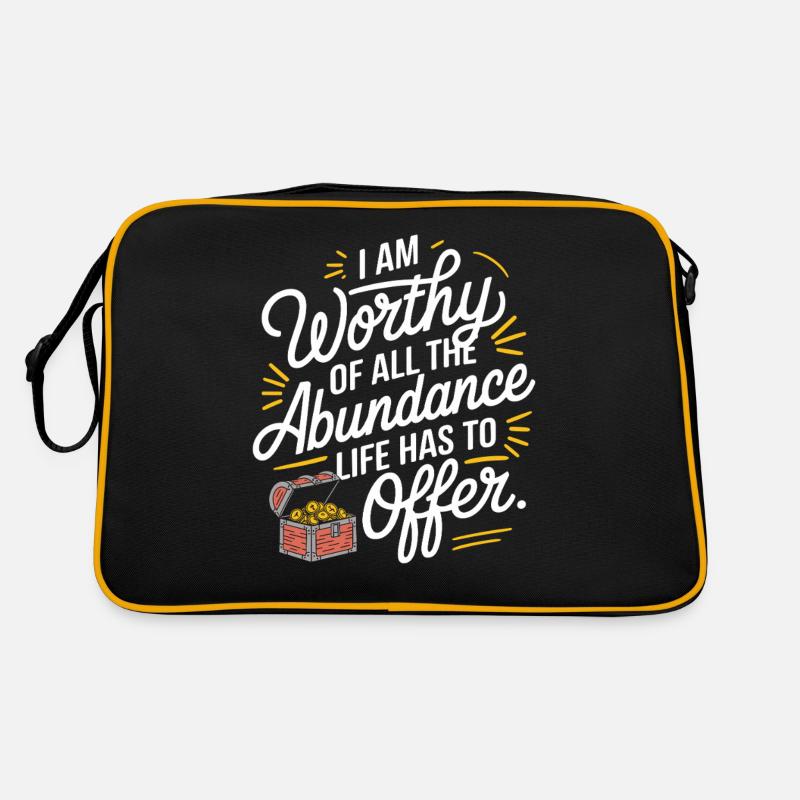 Manifesting Abundance Quote: I'm Worth It Retro Bag