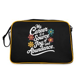 My career is a source of joy and - Retro Bag - black/gold - Back