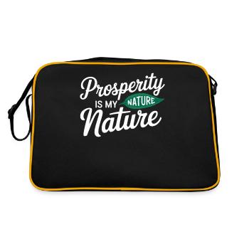 manifesting prosperity quote nature - Retro Bag - black/gold - Back