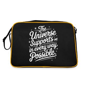 L’univers me soutient de toutes les manières - Sac Retro - noir/or - Dos