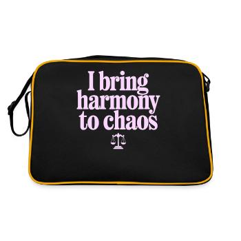 J’apporte l’harmonie au chaos - Personnage Balance - Sac Retro - noir/or - Dos