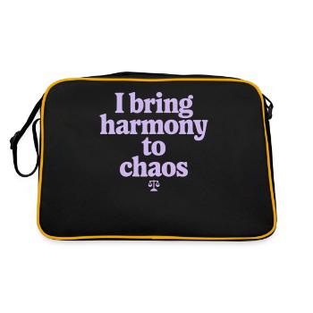 Libra zodiac sign: I bring harmony to chaos - Retro Bag - black/gold - Back