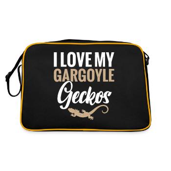 I love my gargoyle geckos - Retro Bag - black/gold - Back