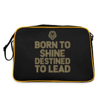 Leo Zodiac Born To radiate Destined To Lead - Retro Bag - black/gold - Back