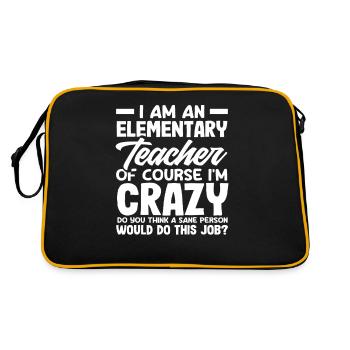 Institutrice Bien sûr que je suis une folle - Sac Retro - noir/or - Dos