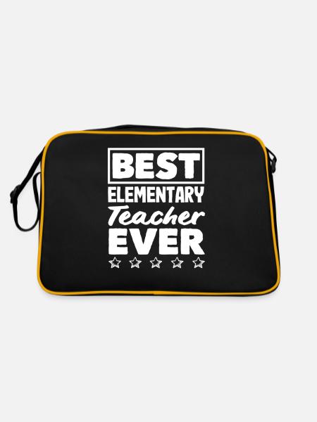 Enseignant d’école primaire Meilleur design d’étoile de tous les temps - Sac Retro - noir/or - Dos