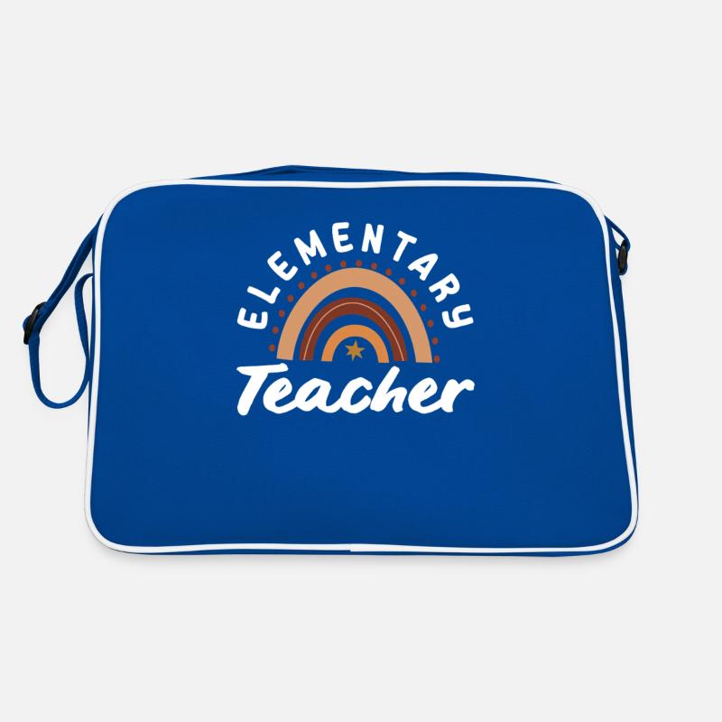 Elementary school teacher retro rainbow design Retro Bag