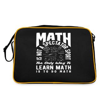 Cadeau de mathématiques pour professeur de mathématiques - Sac Retro - noir/or - Dos