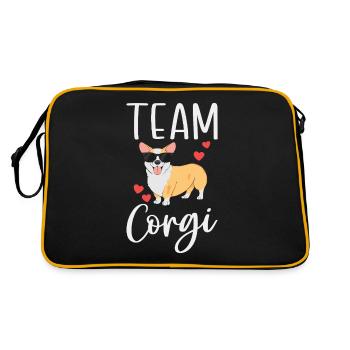 Corgi Gifts for Corgi Lovers - Retro Bag - black/gold - Back