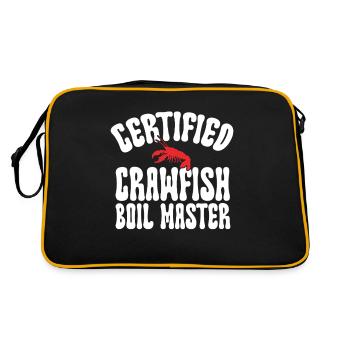 Crawfish Gifts - Retro Tasche - Schwarz/Gold - Hinten