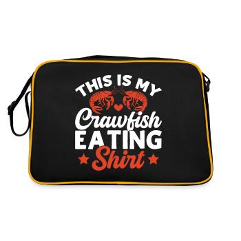 Crawfish Gifts - Retro Tasche - Schwarz/Gold - Hinten
