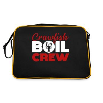 Crawfish Gifts - Retro Tasche - Schwarz/Gold - Hinten