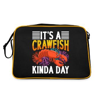 Crawfish Gifts - Retro Tasche - Schwarz/Gold - Hinten