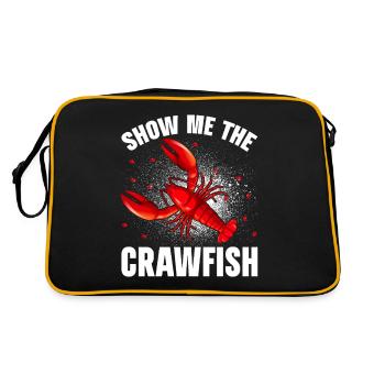 Crawfish Gifts - Retro Tasche - Schwarz/Gold - Hinten