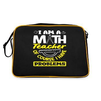 Cadeau de mathématiques pour professeur de mathématiques - Sac Retro - noir/or - Dos