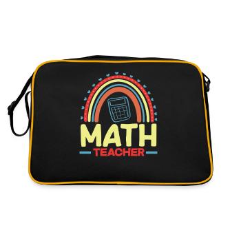 Cadeau de mathématiques pour professeur de mathématiques - Sac Retro - noir/or - Dos