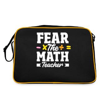 Cadeau de mathématiques pour professeur de mathématiques - Sac Retro - noir/or - Dos