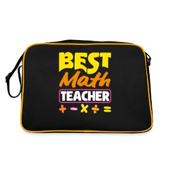 Cadeau de mathématiques pour professeur de mathématiques - Sac Retro - noir/or - Dos