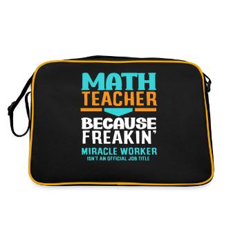 Cadeau de mathématiques pour professeur de mathématiques - Sac Retro - noir/or - Dos