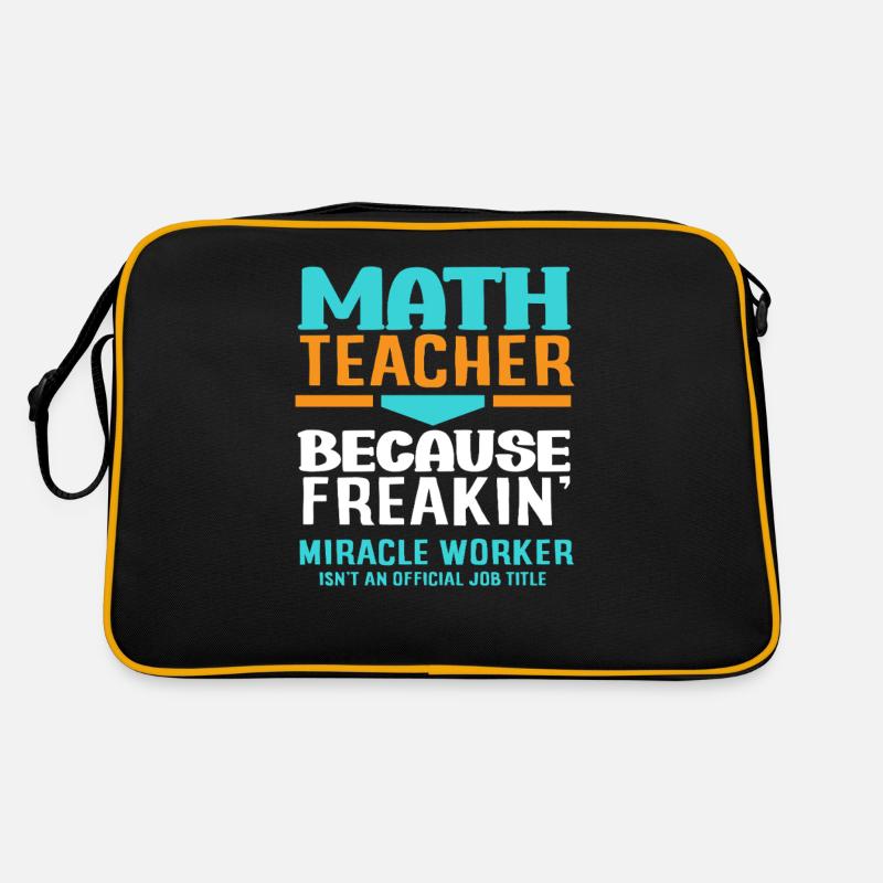 Mathe Lehrer Mathematik Geschenk - Retro Tasche - Schwarz/Gold