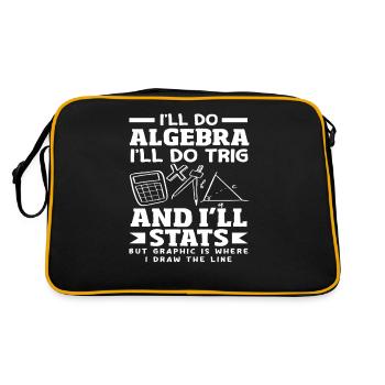 Cadeau de mathématiques pour professeur de mathématiques - Sac Retro - noir/or - Dos