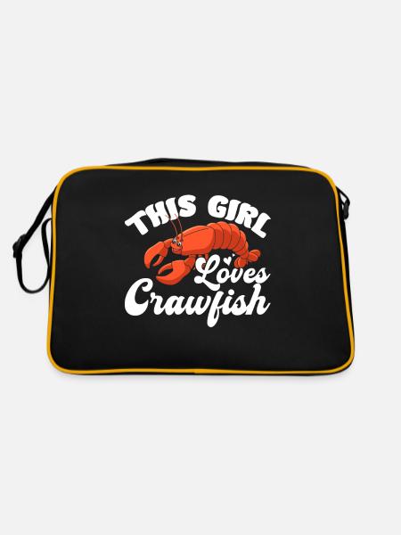 Crawfish Gifts - Retro Tasche - Schwarz/Gold