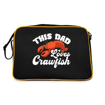Crawfish Gifts - Retro Tasche - Schwarz/Gold - Hinten
