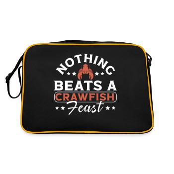 Crawfish Gifts - Retro Tasche - Schwarz/Gold - Hinten