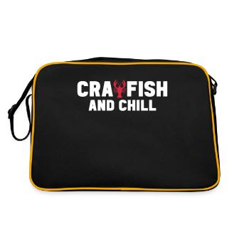 Crawfish Gifts - Retro Tasche - Schwarz/Gold - Hinten