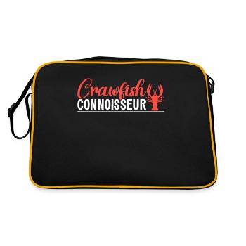 Crawfish Gifts - Retro Tasche - Schwarz/Gold - Hinten