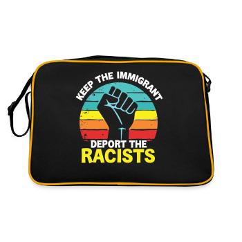 Antiracisme Diversité, justice et égalité - Sac Retro - noir/or - Dos